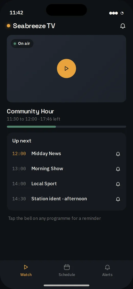 The viewer app on a phone.